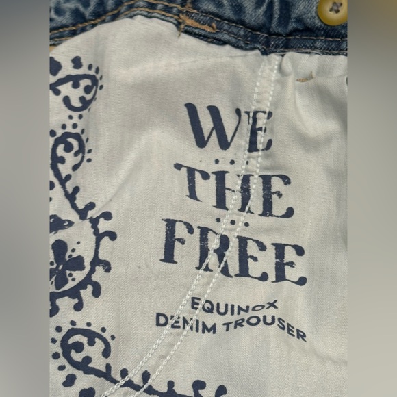 NWOT Free People Equinox Wide Leg Denim Jeans Size 30 Raw Hem Professional Cut - Picture 4 of 12